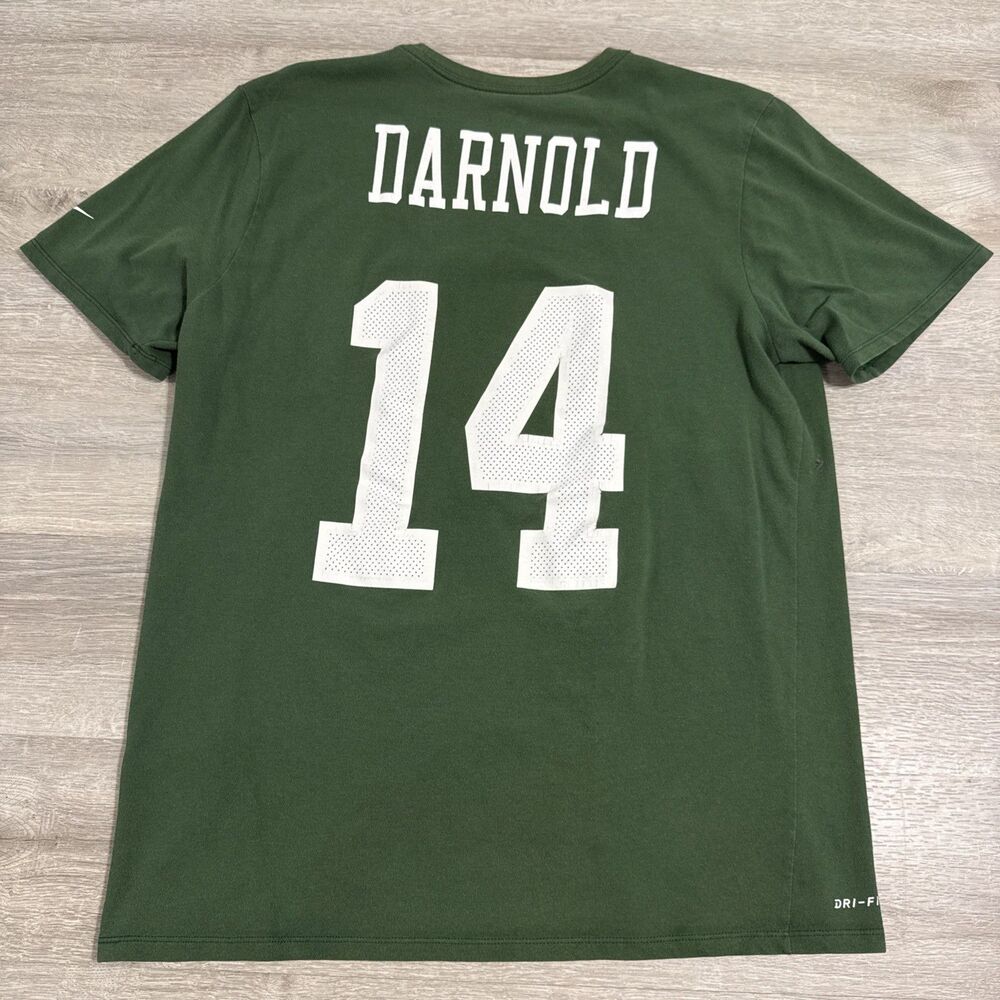 Sam Darnold Shirt New York Jets NFL Nike Dri-FIT Men's Green XL 65% Cotton